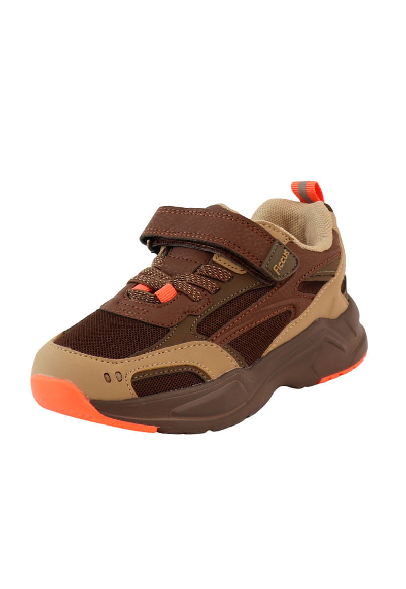 Zapatilla Sport Niño Café