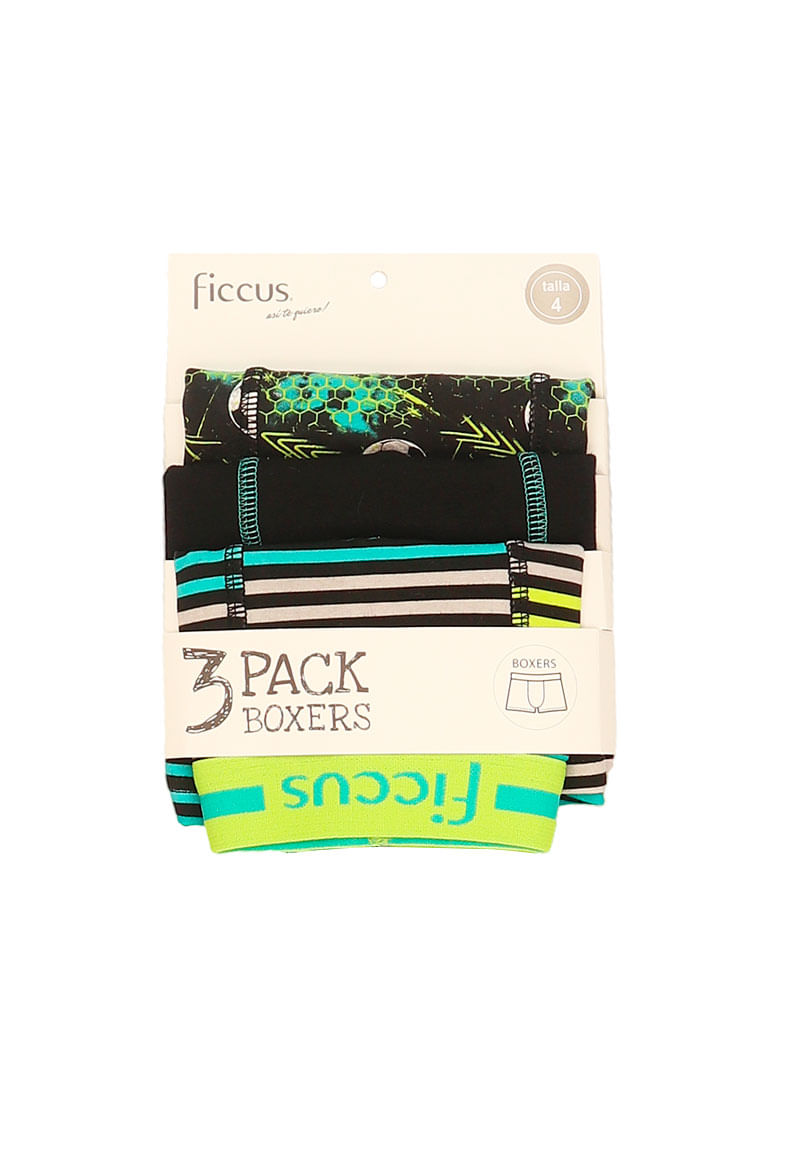 Boxer Nino Ri 2620639 Pack 3 Colores